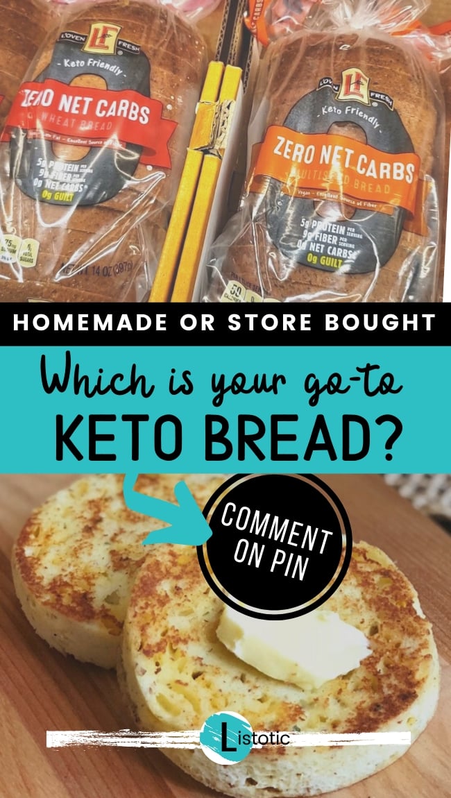 Low carb bread options. Grocery Store loafs of zero carb bread and homemade mirowave low carb bread choices.