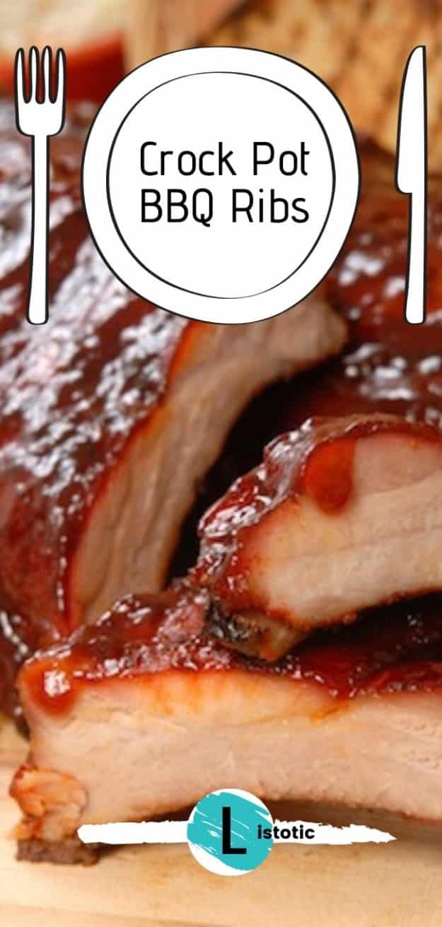 savory barbeque ribs from the crock pot for a party appetizer recipe