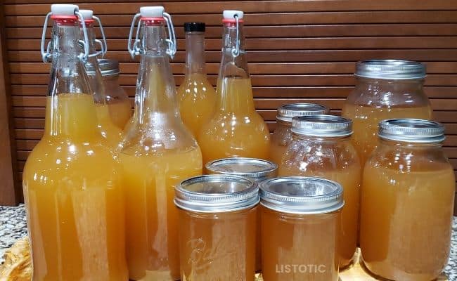 Bottled Apple Pie Moonshine.