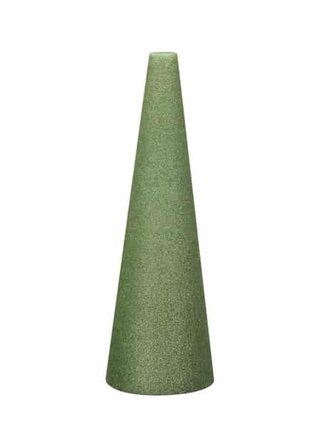 tall cone shaped green foam cone for Pine cone christmas tree craft