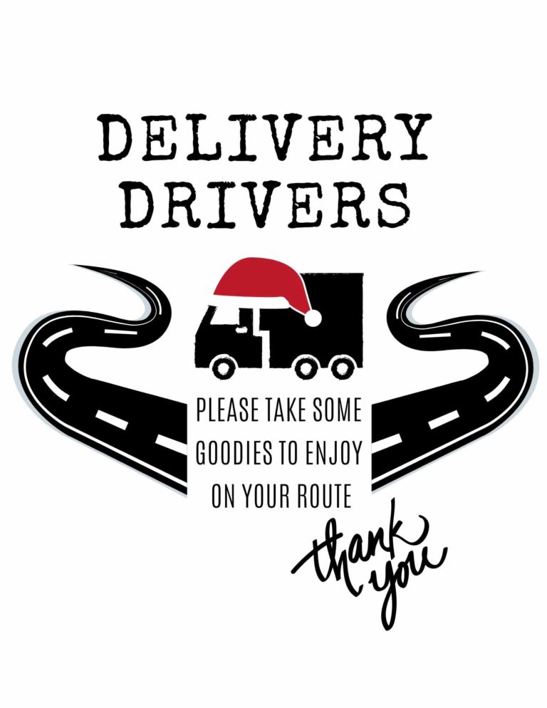delivery driver snack sign ⋆ Listotic