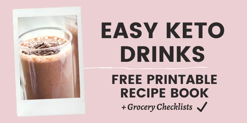 Free printable recipe book for easy keto drinks.