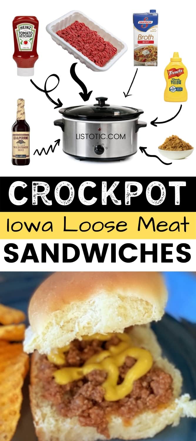 sandwich made with ketchup mustard broth beef and brown sugar in the crockpot