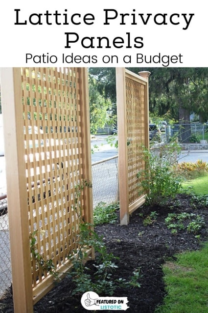 Lattice privacy panels.