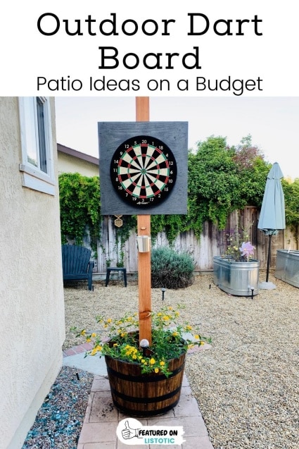 Outdoor dart board backyard living.