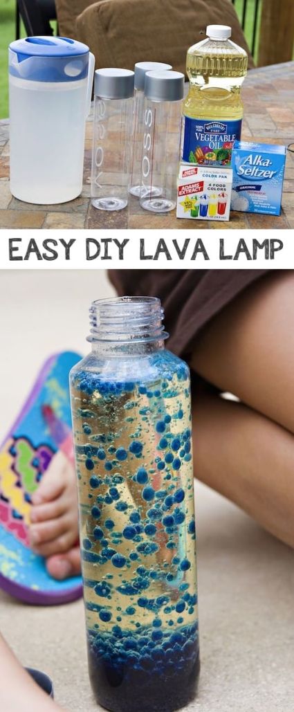 Do it yourself Lava Lamp with oil and food coloring