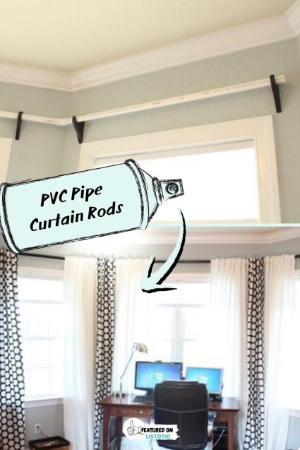 PVC pipe curtain rods.