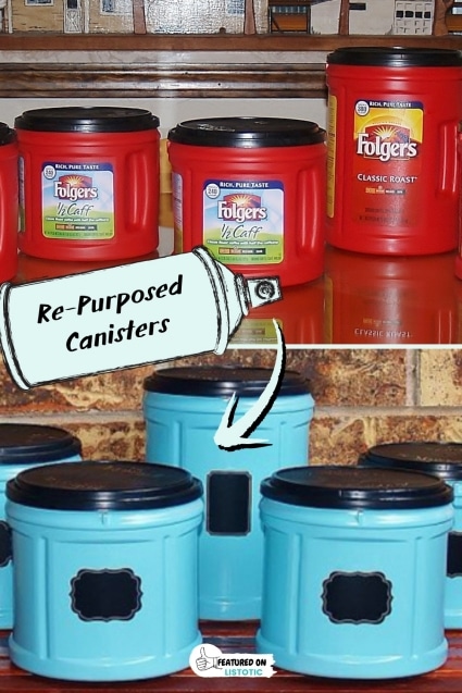 Re-purposed canisters.