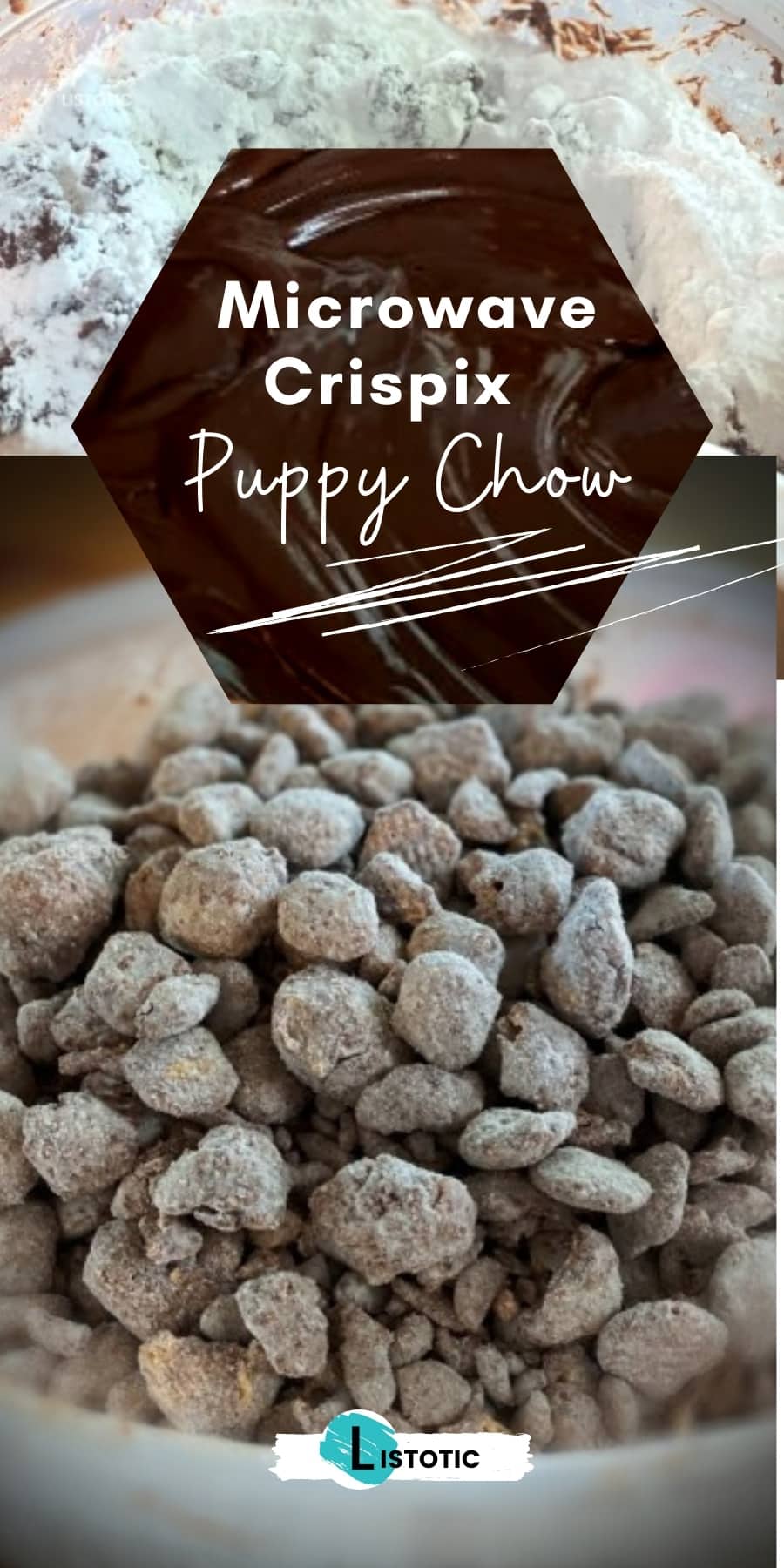 Crispix Puppy Chow Treat in a bowl