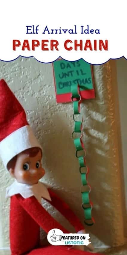 A Christmas Elf with a paper chain 