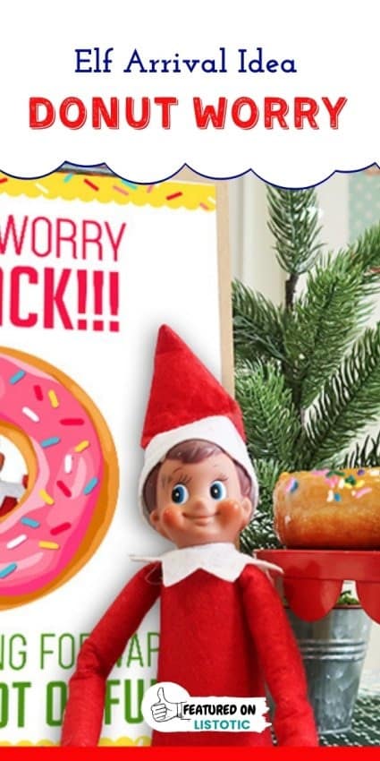 elf with donuts