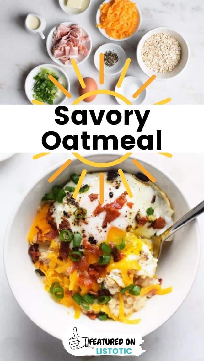 Easy breakfast ideas savory oatmeal.