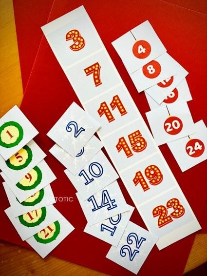 Free printable numbers made for Countdown to Christmas for Kids