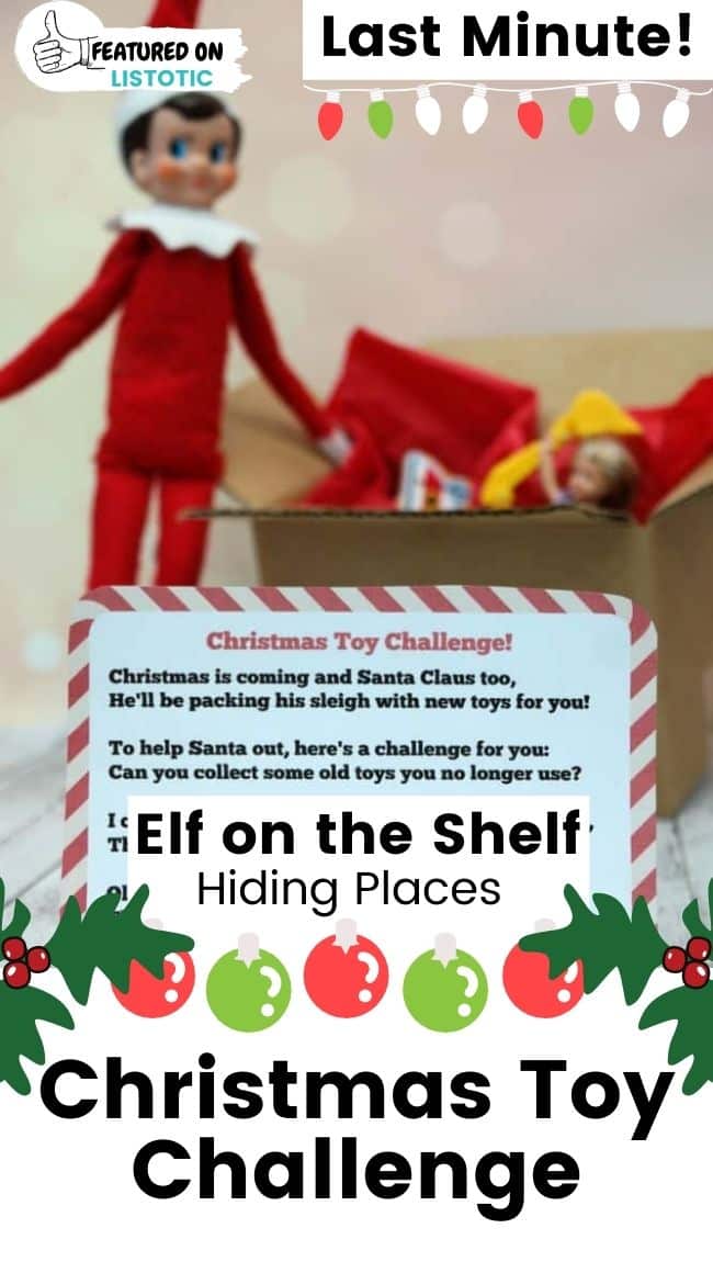 Elf on the Shelf Christmas toy challenge.