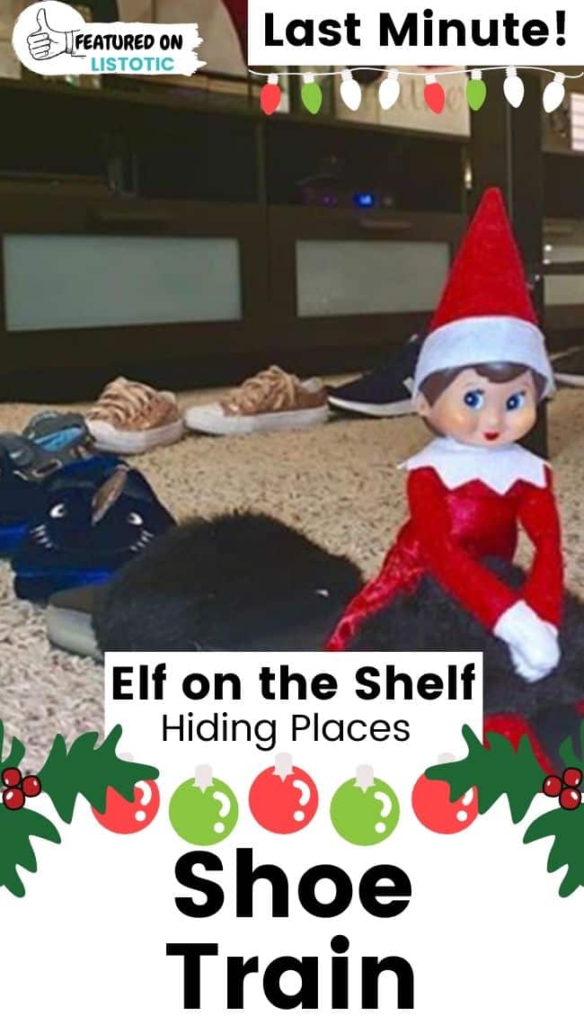 Elf on the Shelf shoe train.