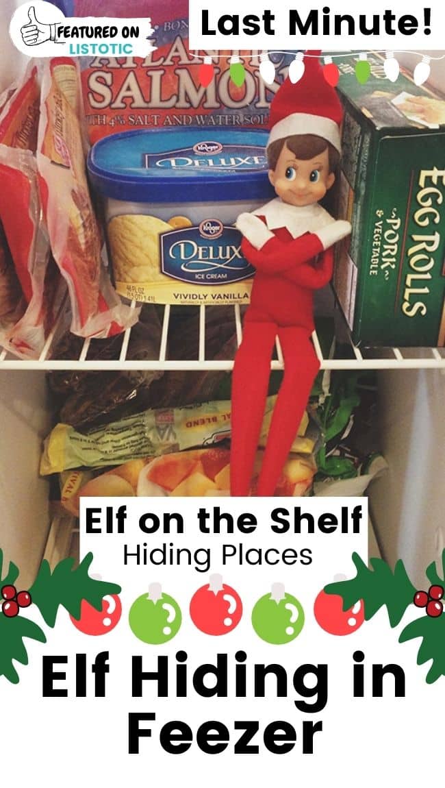 Elf on the Shelf in the freezer.