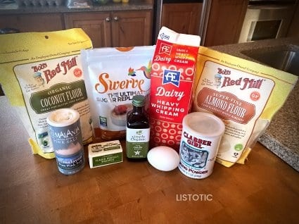 store bought ingredients to make keto mug cake dessert