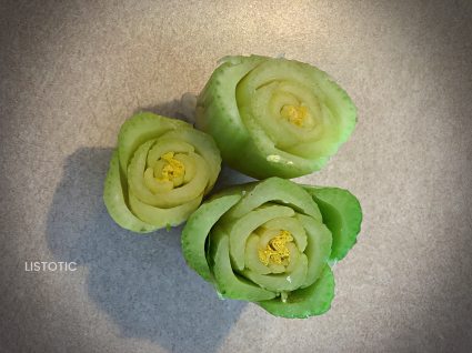 celery stems cut to make a craft idea for kids