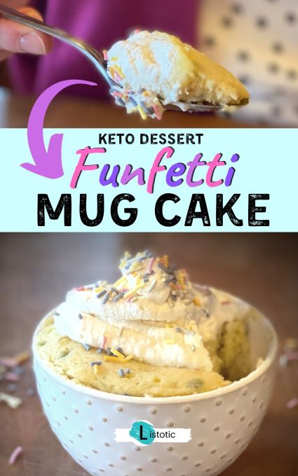 funfetti keto mug cakes