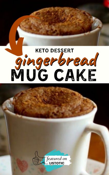 gingerbread keto mug cakes