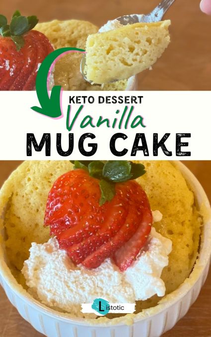 vanilla keto mug cakes