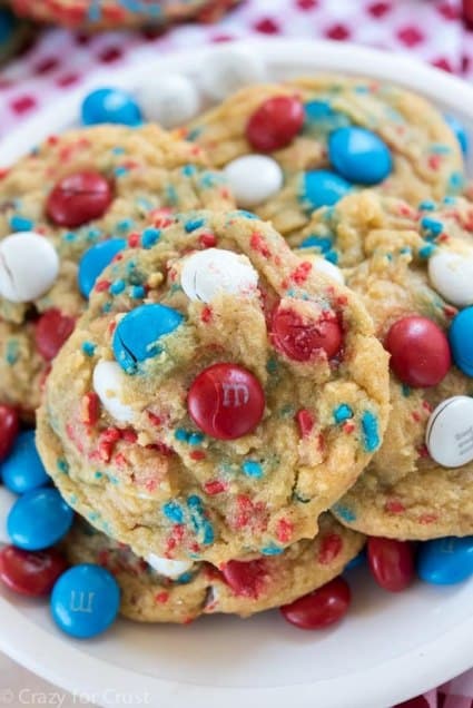 Fireworks Pudding Cookies 4th of july desserts