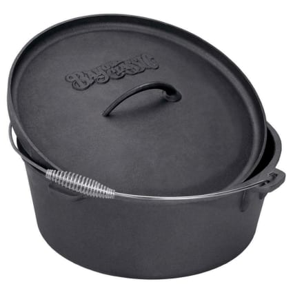 pre seasoned cast iron dutch oven with lid. Father's day gift ideas.