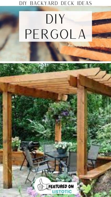 deck privacy with a DIY pergola