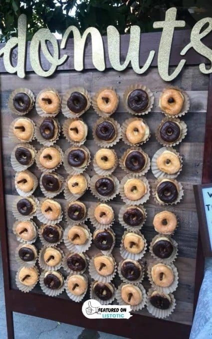 donut wall Backyard graduation party ideas