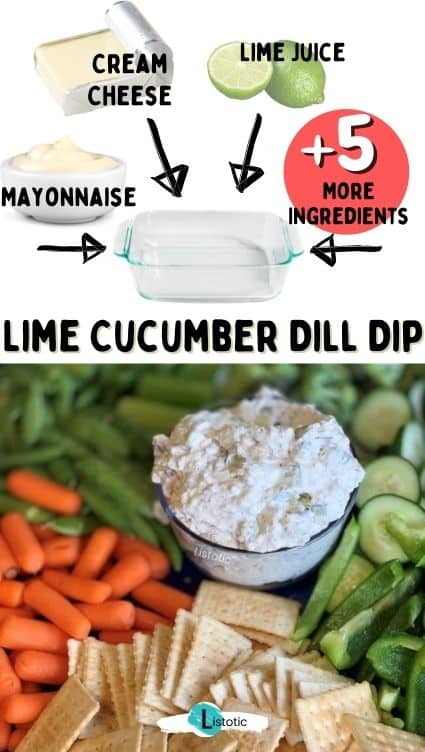 Lime cucumber dill dip cold appetizer recipes.
