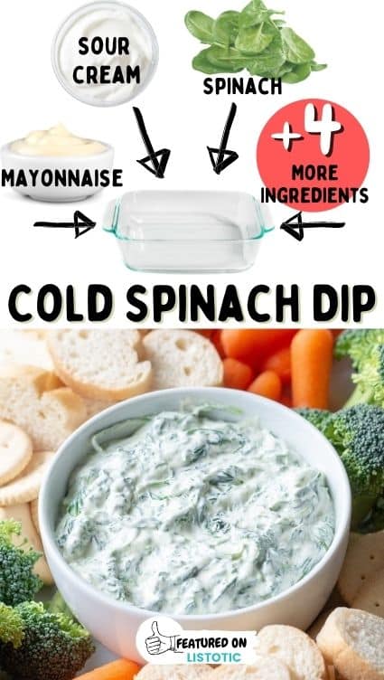 Cold spinach dip recipe.