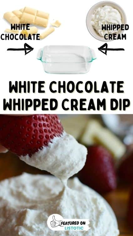 White chocolate whipped cream dip.