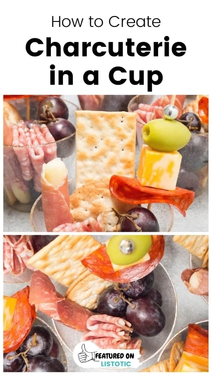 DIY individual charcuterie cups.