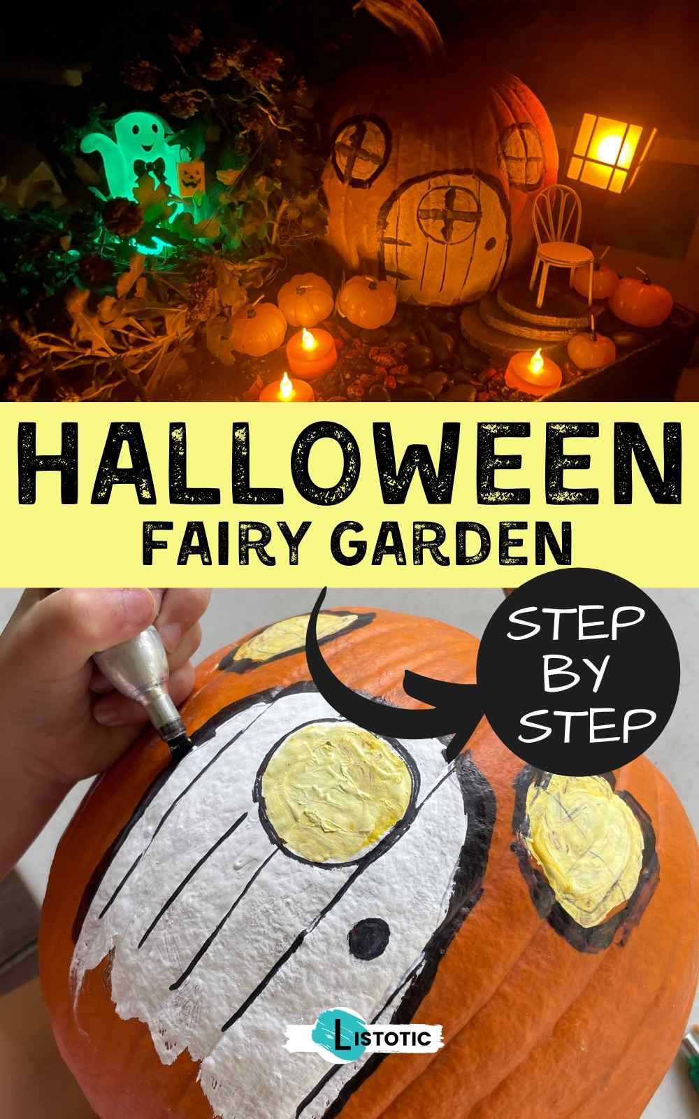 Halloween Trick or Treat Fairy Garden Pumpkin House