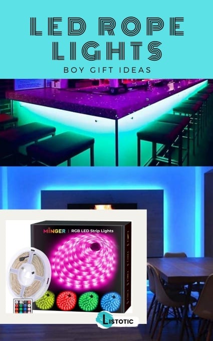 LED rope lights 13 year old gift ideas for boys