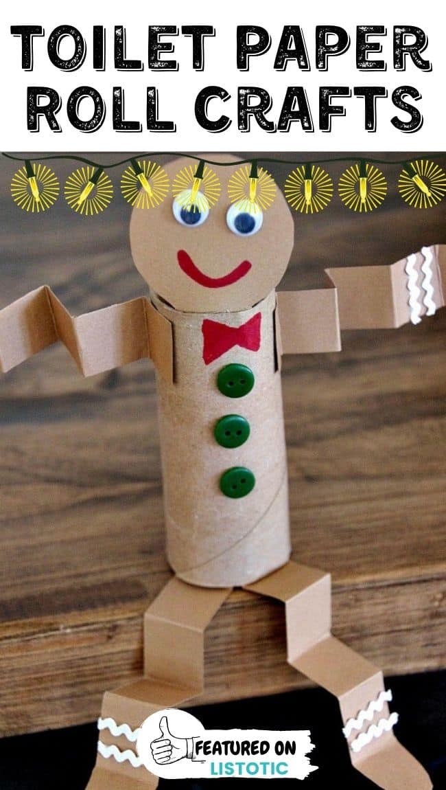 Christmas toilet paper roll crafts.