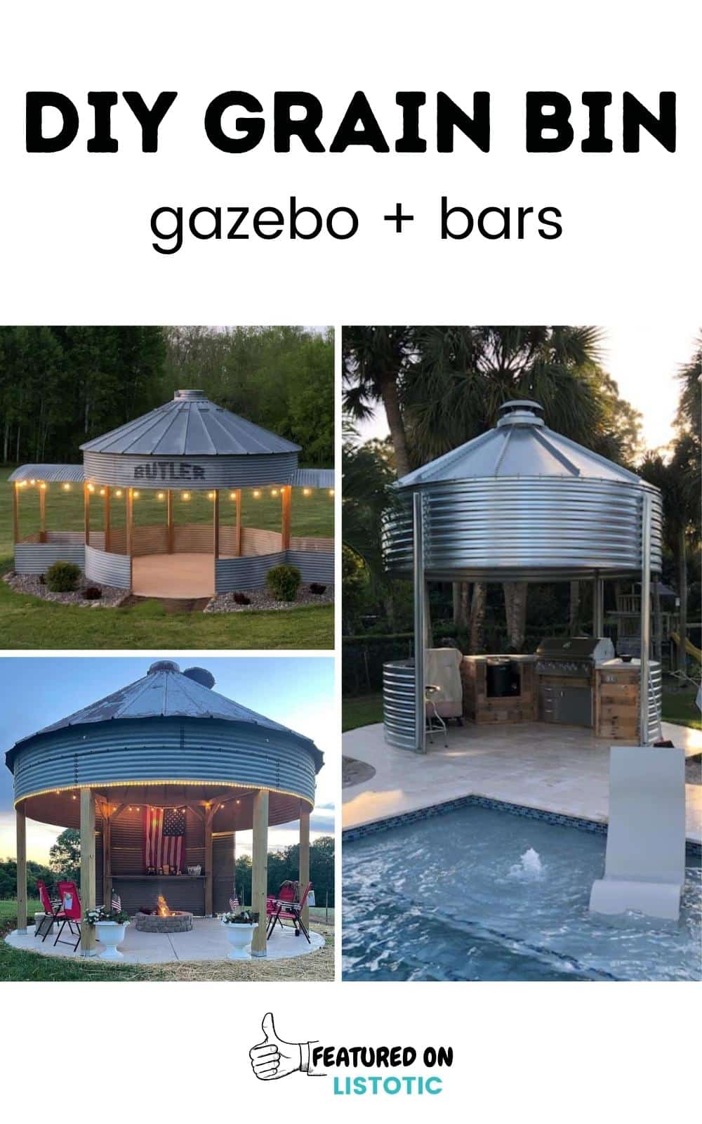 grain bin gazebo backyard ideas
