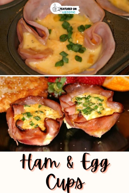 Ham and egg cups.