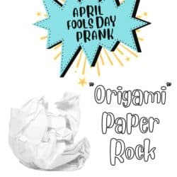 unique origami paper rock for april fools day prank