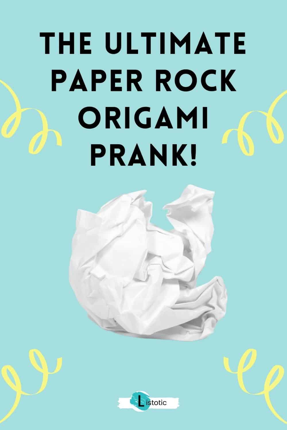 april fools day paper origami rock