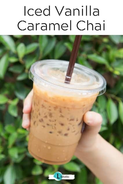 Iced vanilla caramel chai.