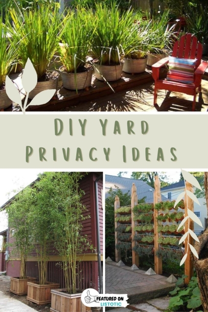 DIY deck privacy screen for garden.