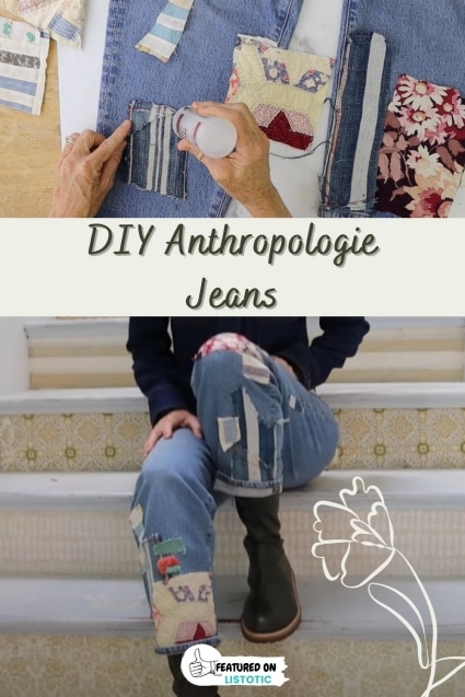DIY Anthropologie jeans.