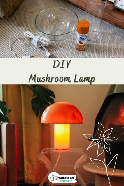 DIY mushroom lamp.