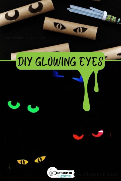 DIY glowing eyes.