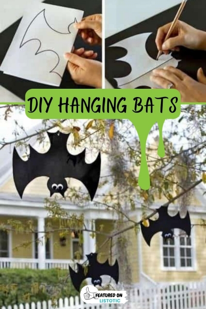 DIY hanging bats.
