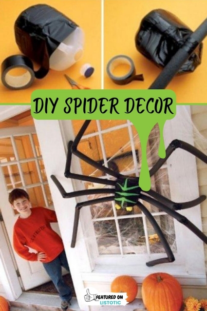 DIY spider decor.