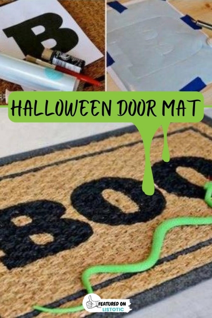 Halloween door mat.