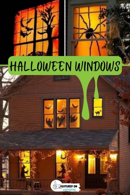 Halloween windows.