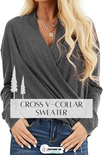 Cross v-collar.